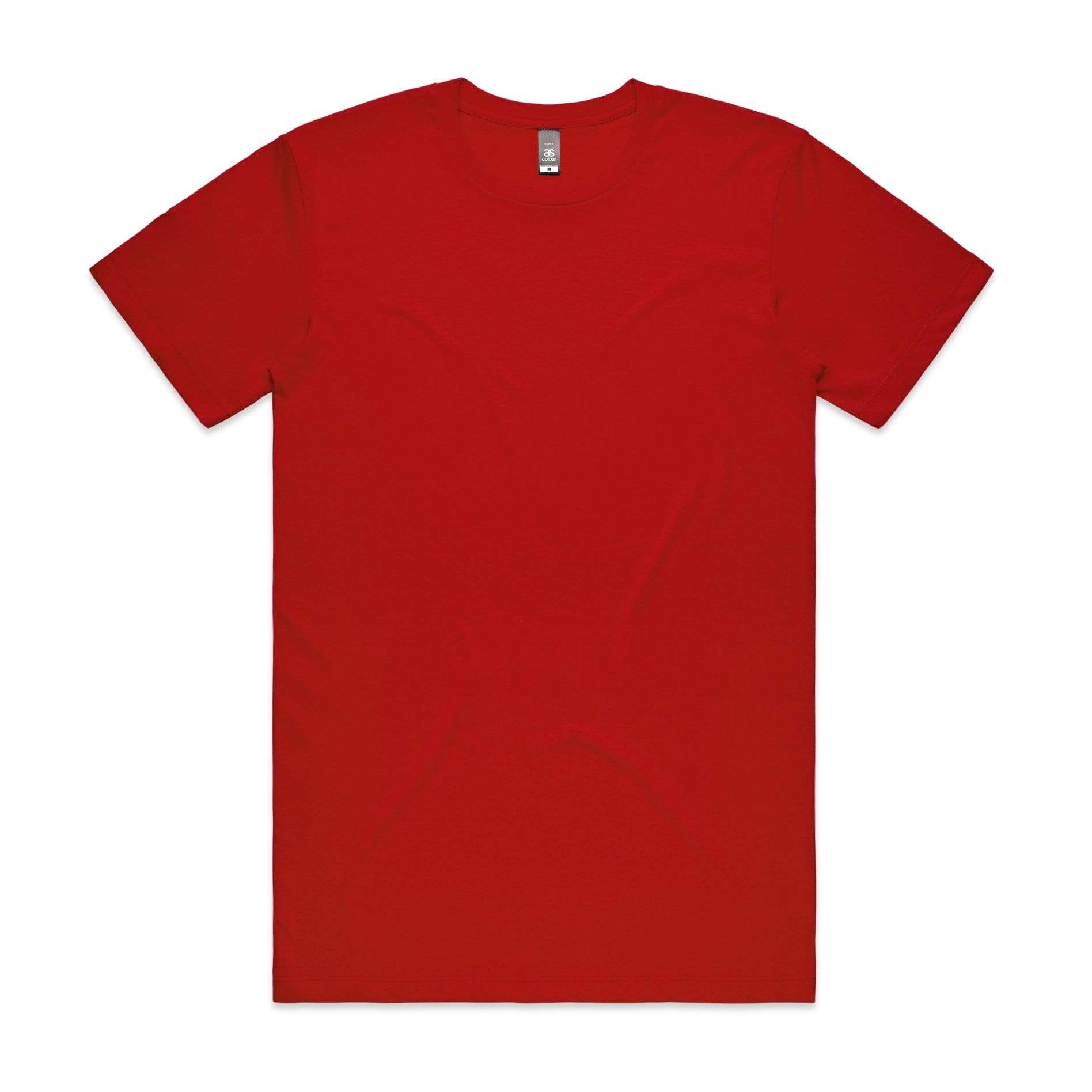As Colour Casual Wear RED / SML As Colour Men's paper tee 5002